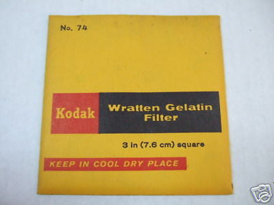 Kodak Wratten Gelatin Filter No. 74 3'' 76mm F.Sealed
