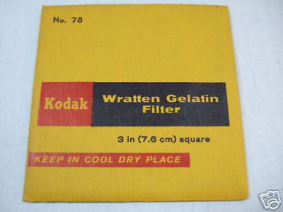Kodak Wratten Gelatin Filter No. 78 3'' 76mm F.Sealed