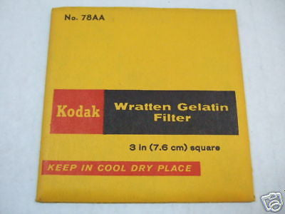 Kodak Wratten Gelatin Filter No. 78AA 3'' 76mm F.Sealed