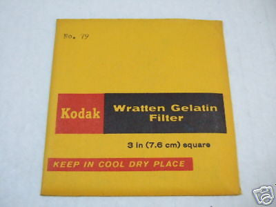 Kodak Wratten Gelatin Filter No. 79  3'' 76mm NEW