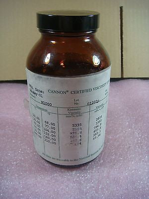 CANNON Viscosity Standard N1000 75% Full Outdated NOV 2002