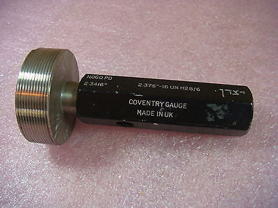 Coventry Gauge UK 2.375''-16 UN H28/6 NOGO PD 2.3416 Thread Gauge