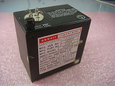 Abbott Transistor Power Transformer 12339 W15D1.2 Input:105-125VAC Output:15VDC