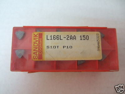 Pack of 10pcs -  Sandvik Coromant L166L-2AA 150 Carbide Inserts