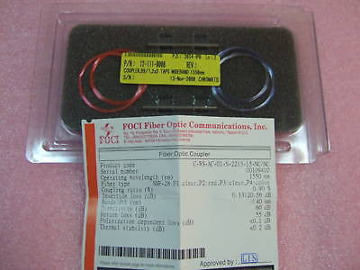 Pair of FOCI Fiber Optic Coupler SMF-28 NCNC 1550nm  C-WS-AC-01-S-2215-15-NC/NC