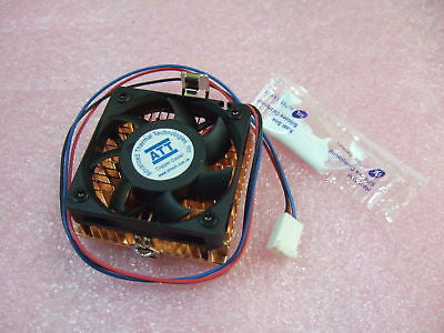 Pair of ATT CPU Copper Cooler With Fan & Heat Sink Silicone 2'' x 2'' New