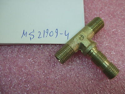 Hardware Specialty MS21909-4 MS219094 TEE T Fitting NEW