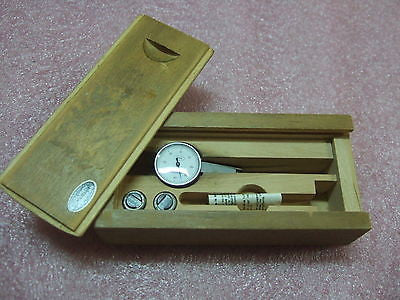 Carl Mahr Vintage 0-40-0 Metric Puppitast Dial Test Indicator 0.01mm + Wood Case