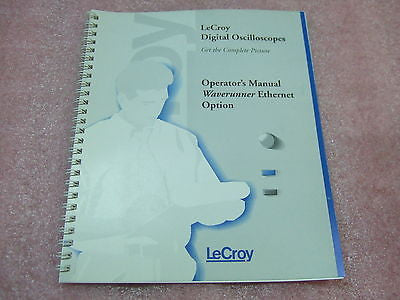 LeCroy Operator's Manual Waverunner Ethernet Option Revision A - March 2000