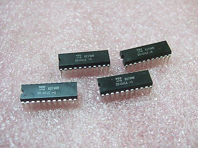 LOT 4 NEC D5101LC-1(RAM) IC - NMOS 1K SRAM 450NS 22 LEAD DIP