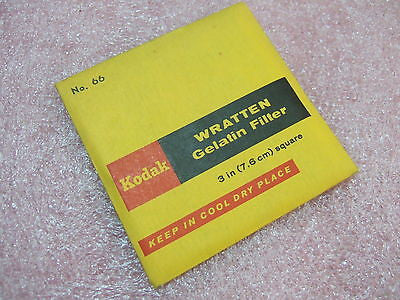 Kodak Wratten Gelatin Filter No. 66 3'' 76mm Factory Sealed