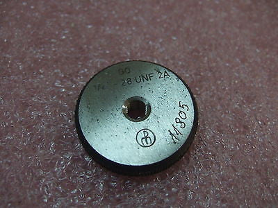 GO 1/4'' 28 UNF 2A Ring Pipe Thread Gage