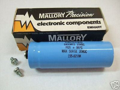 Mallory CG642U015R4C Capacitor 6400MFD 15VDC NOS