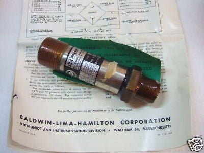 Baldwin SR-4 Type HF Fluid Pressure Cell PSI-20K NOS