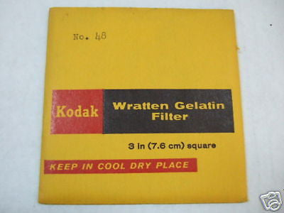 Kodak Wratten Gelatin Filter No. 48  3'' 76mm NEW